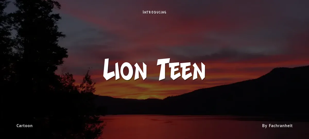 Lion Teen font preview