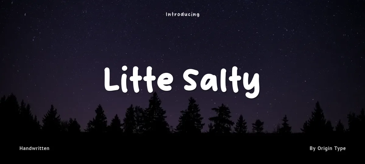 Litte Salty font preview