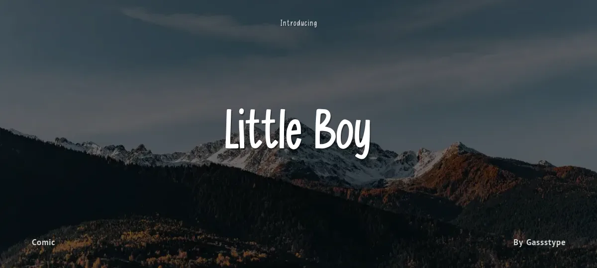 Little Boy font preview