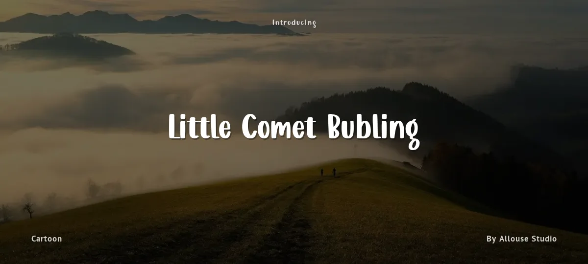Little Comet Bubling font preview