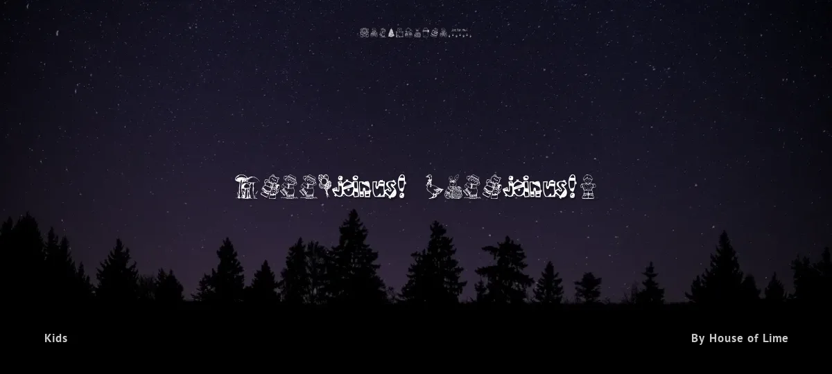 Little Cuties font preview