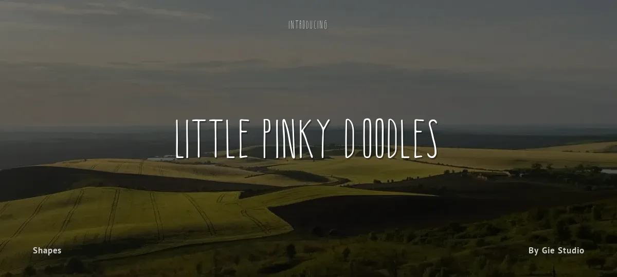 Little Pinky Doodles font preview