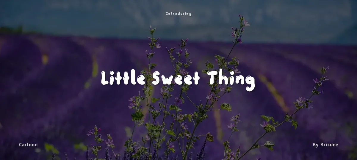 Little Sweet Thing font preview
