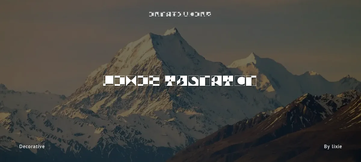 Lixie Abstract font preview