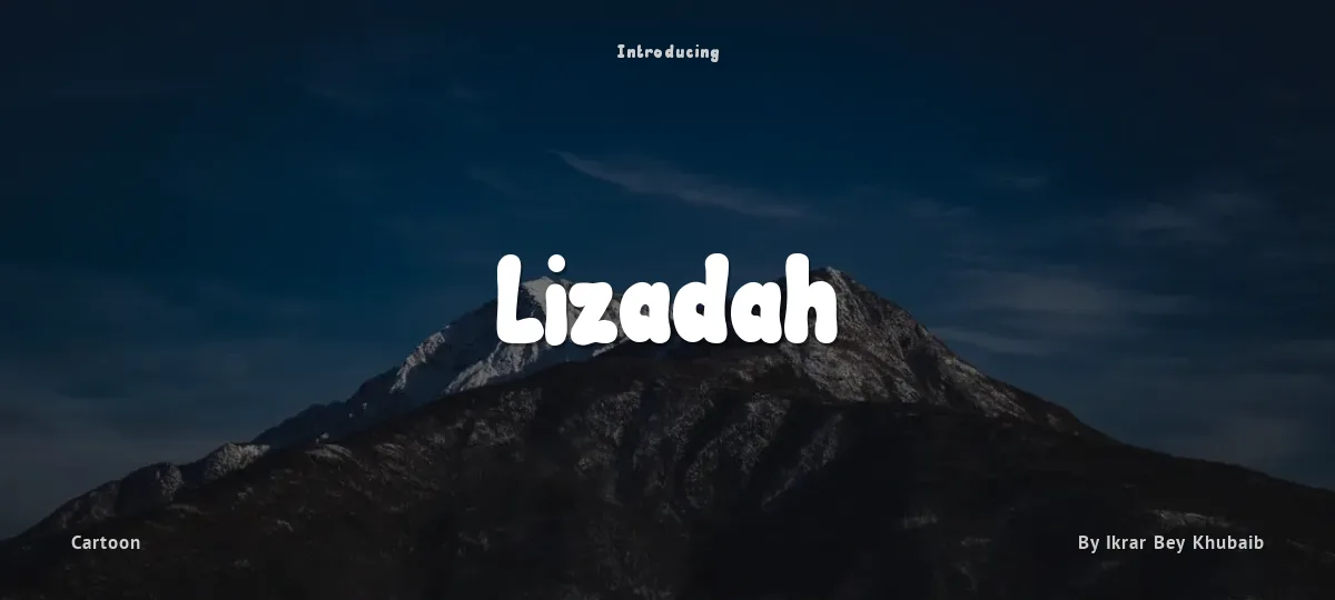Lizadah font preview
