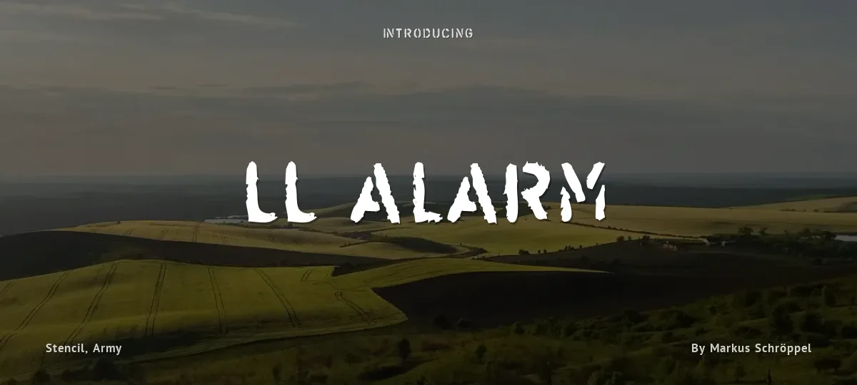 LL Alarm font preview