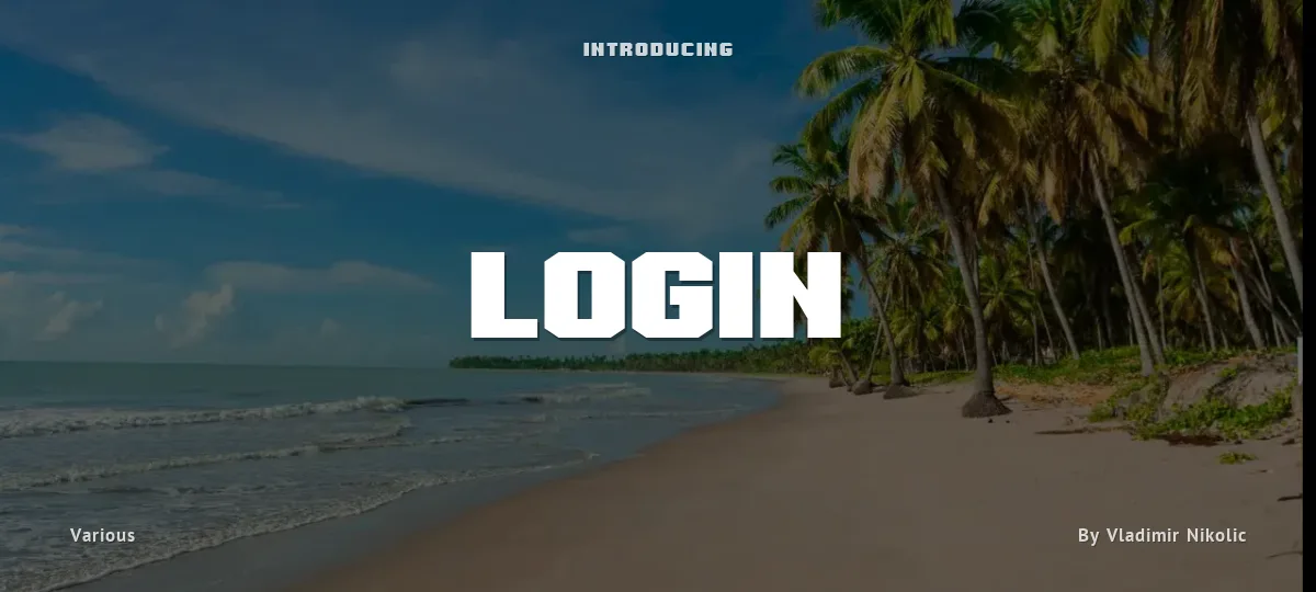 Login font preview