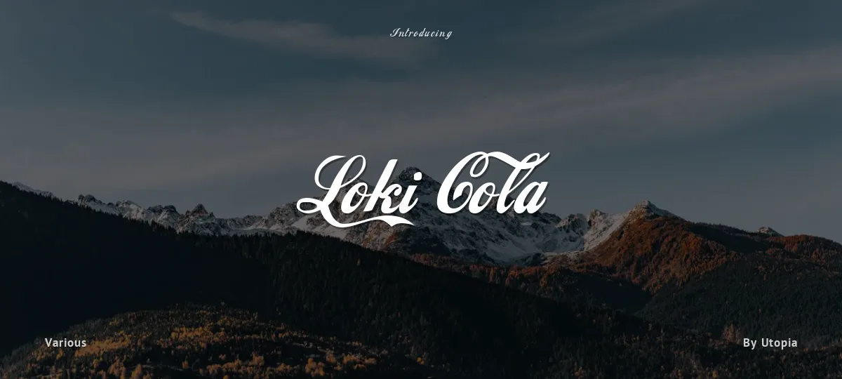 Loki Cola font preview