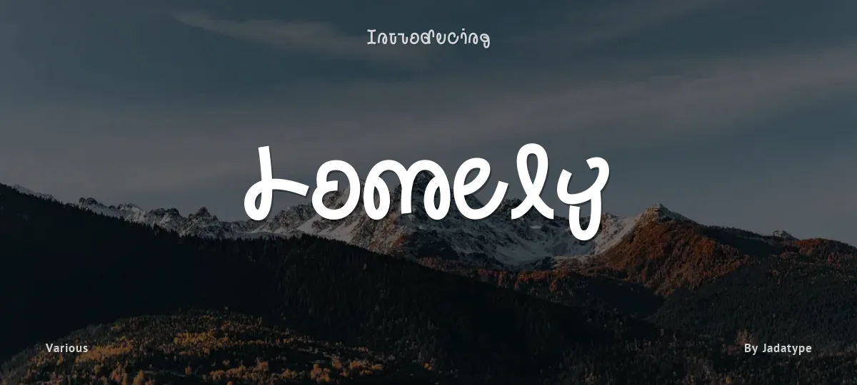 Lomely font preview