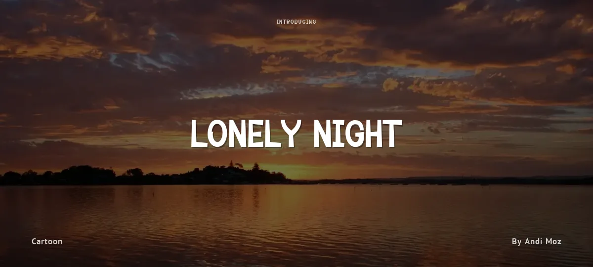Lonely Night font preview