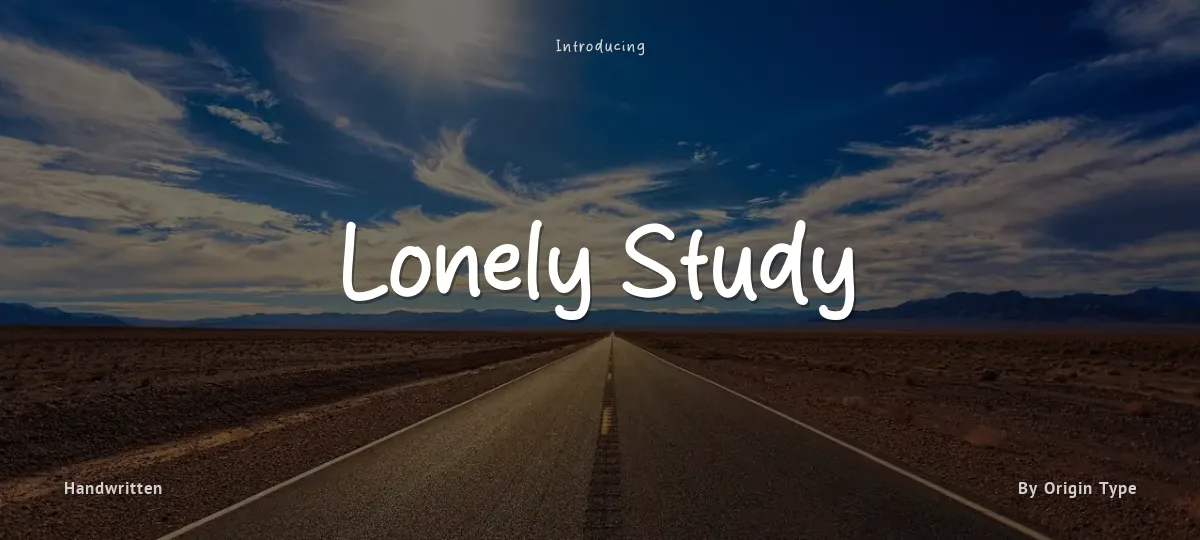 Lonely Study font preview