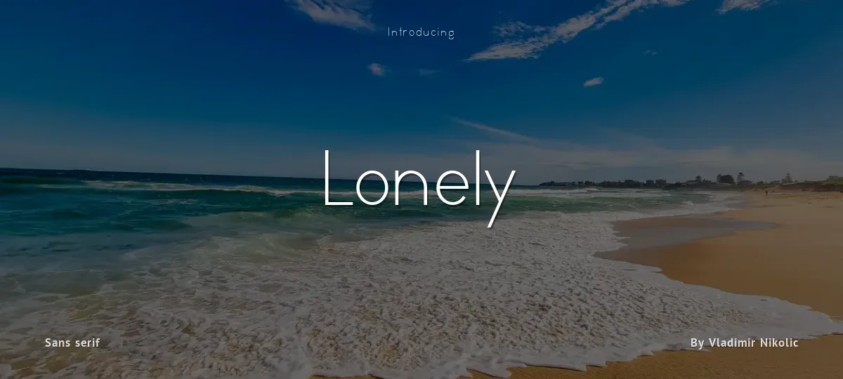 Lonely font preview