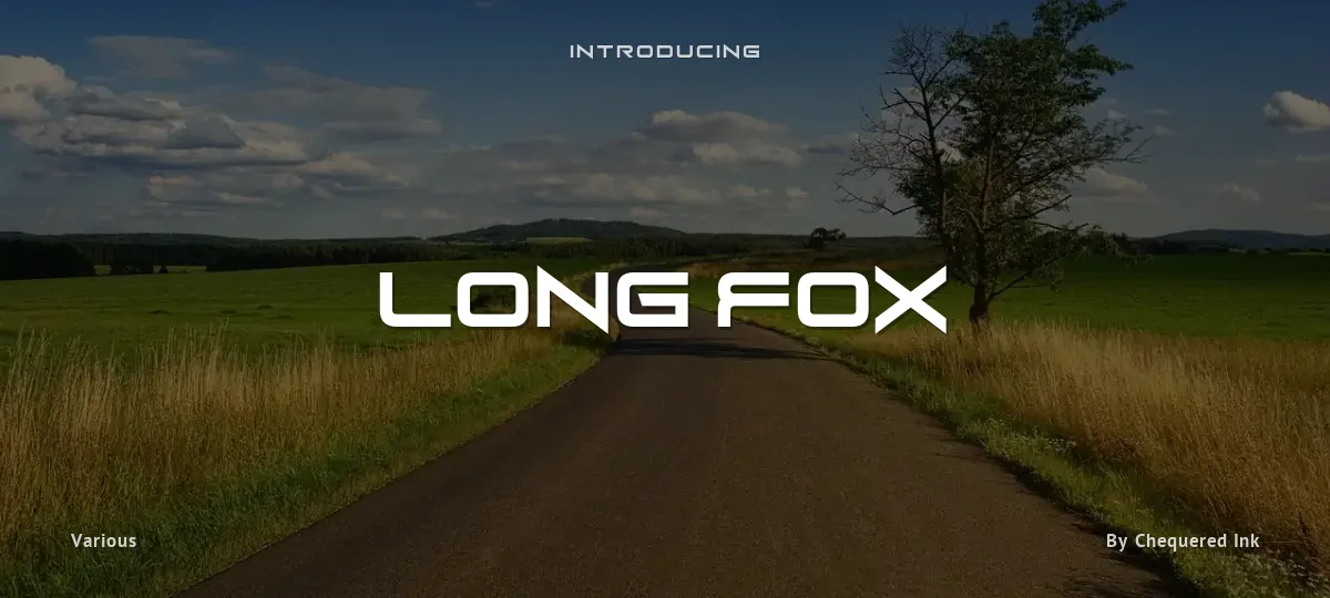 Long Fox font preview