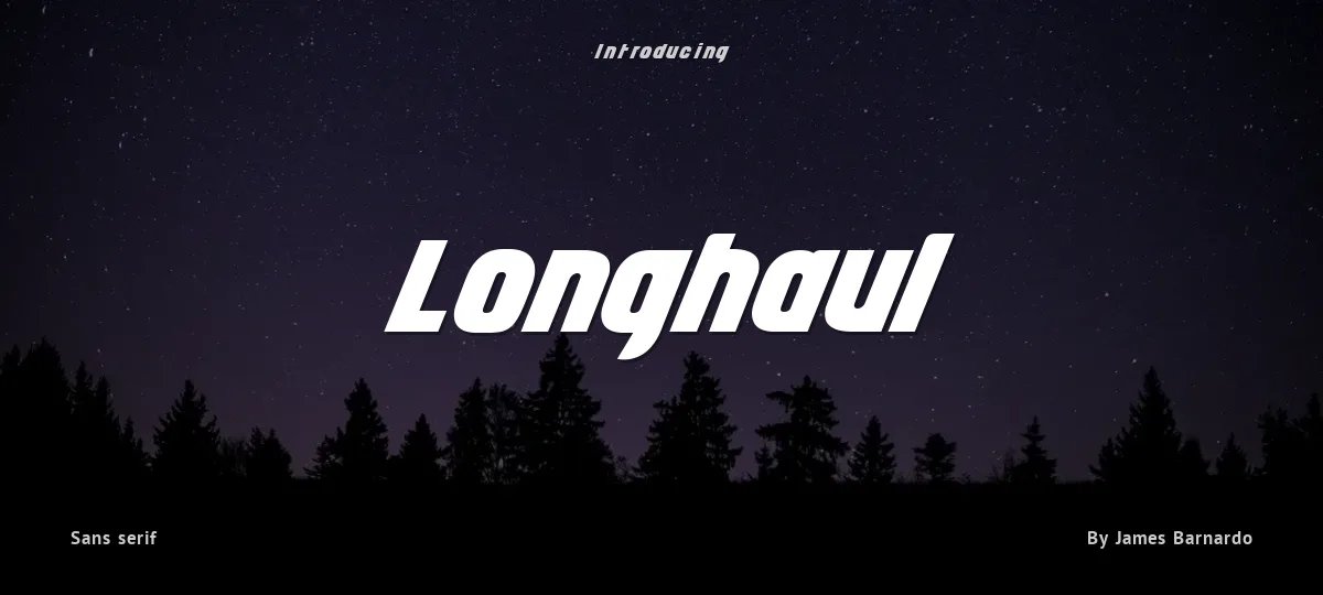 Longhaul font preview