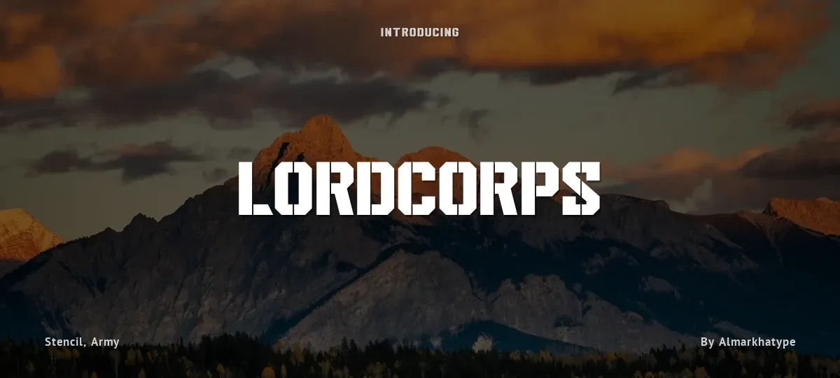 Lordcorps font preview