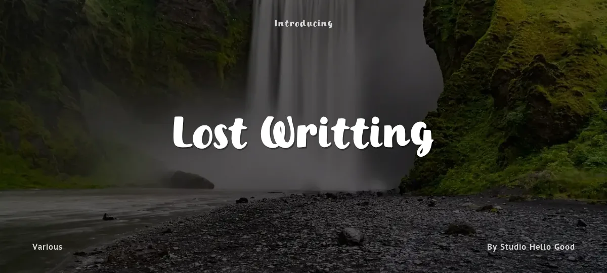 Lost Writting font preview