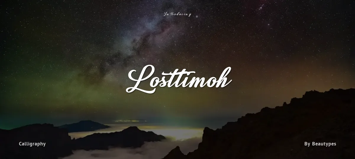 Losttimoh font preview