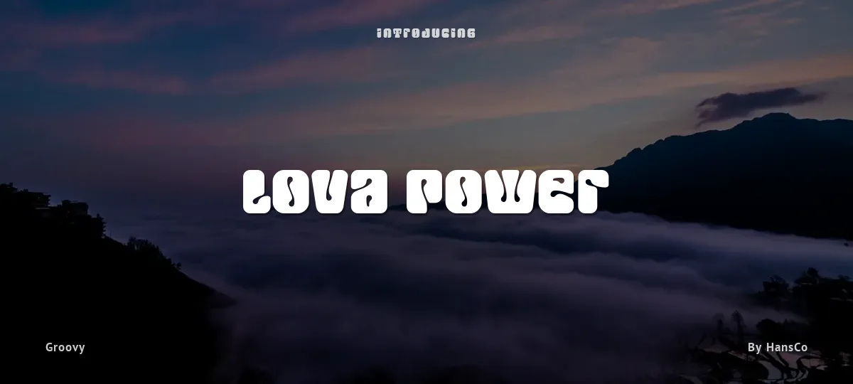 Lova Power font preview