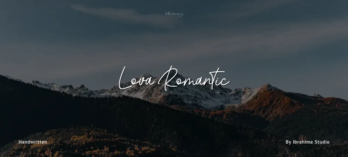 Lova Romantic font preview