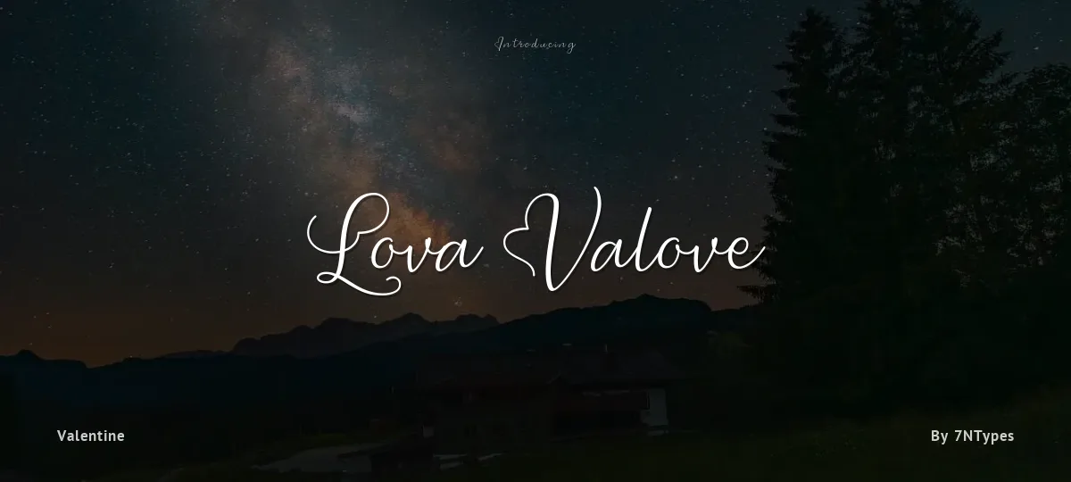 Lova Valove font preview
