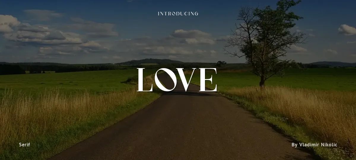 Love font preview