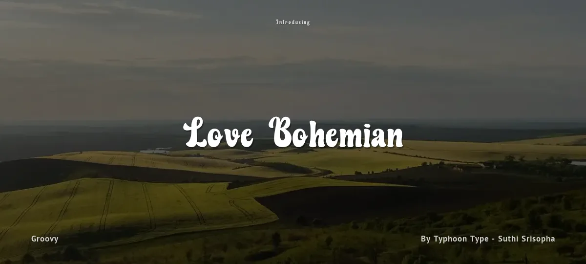 Love Bohemian font preview