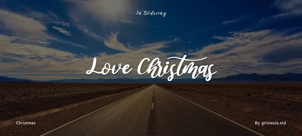 Love Christmas font preview