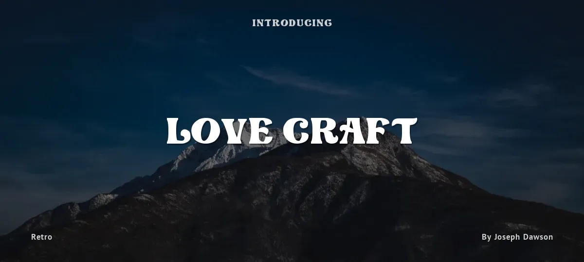 Love Craft font preview