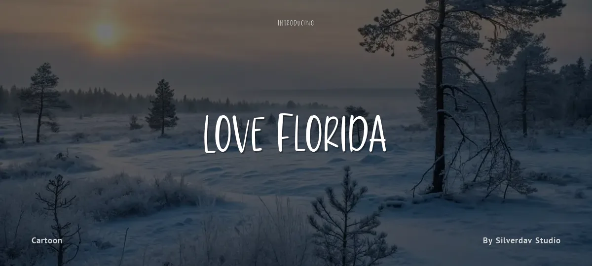 Love Florida font preview