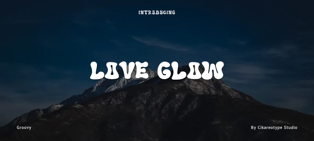 Love Glow font preview