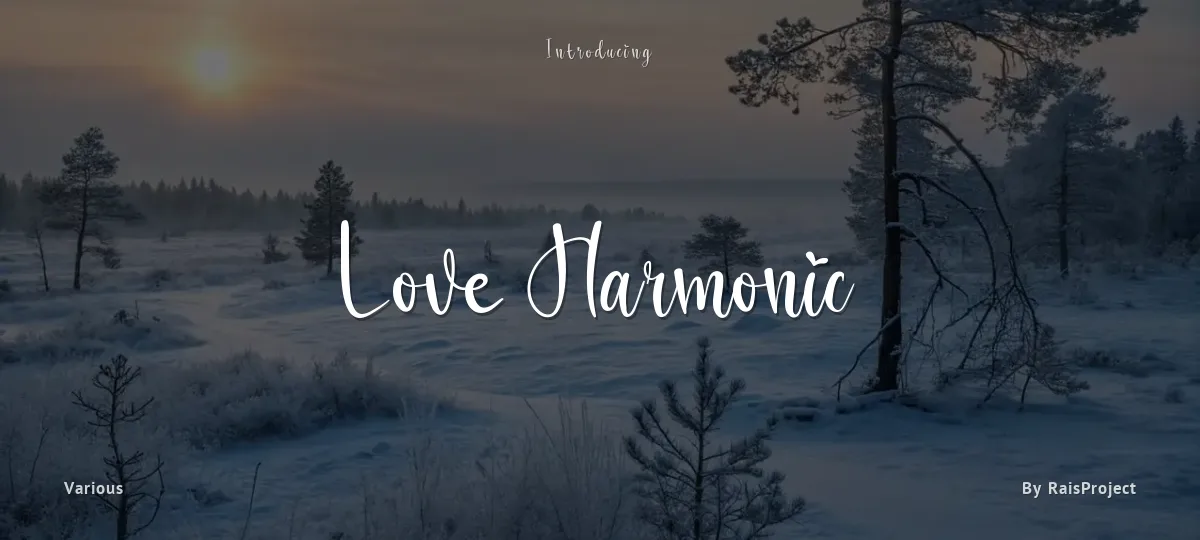 Love Harmonic font preview