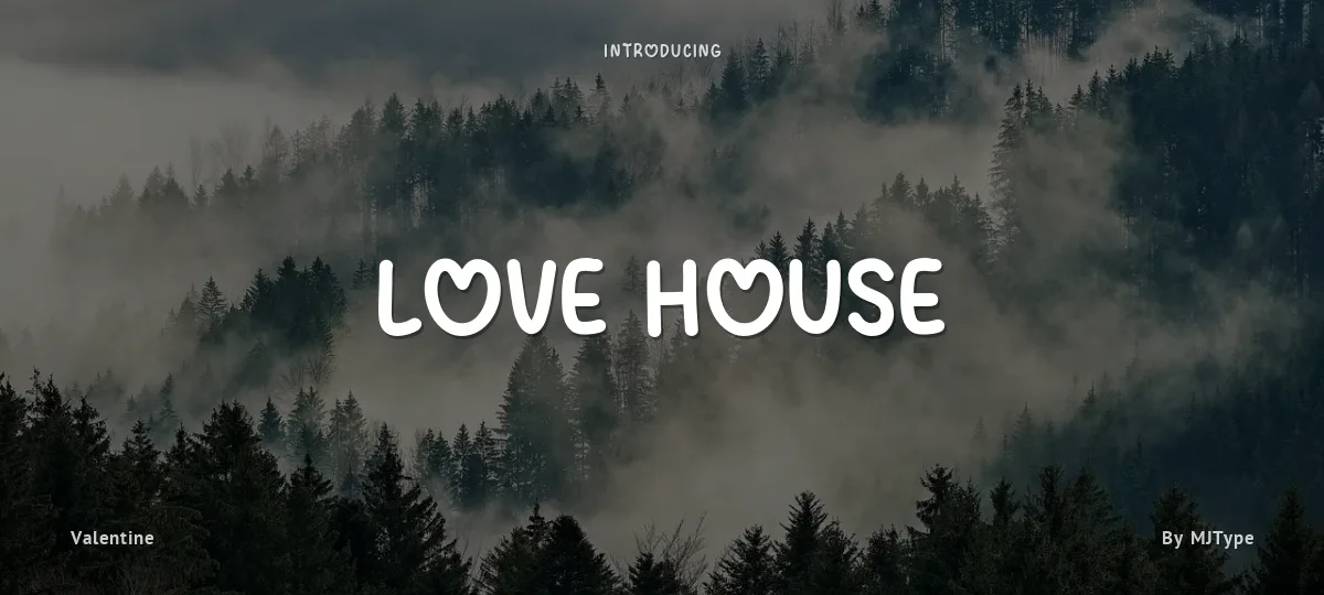 Love House font preview