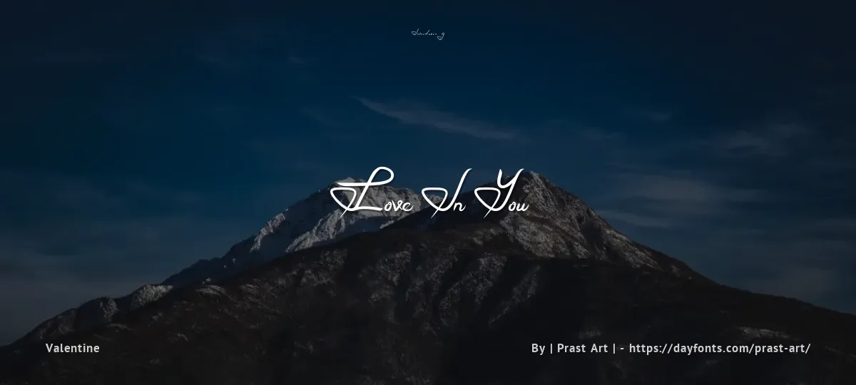 Love In You font preview