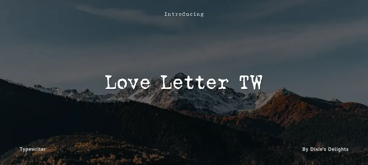 Love Letter TW font preview