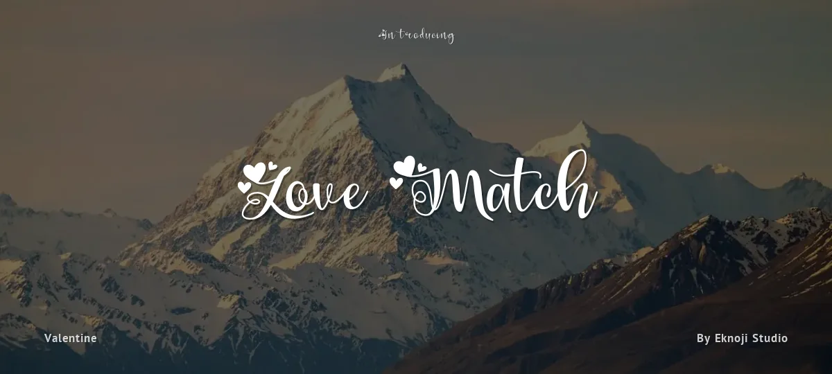 Love Match font preview