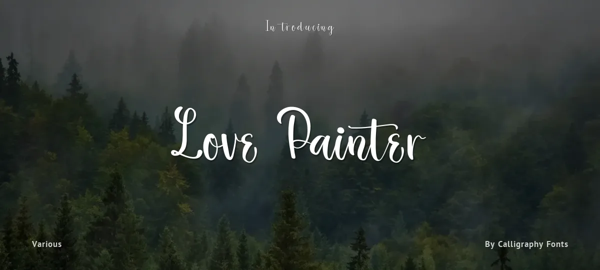 Love Painter font preview