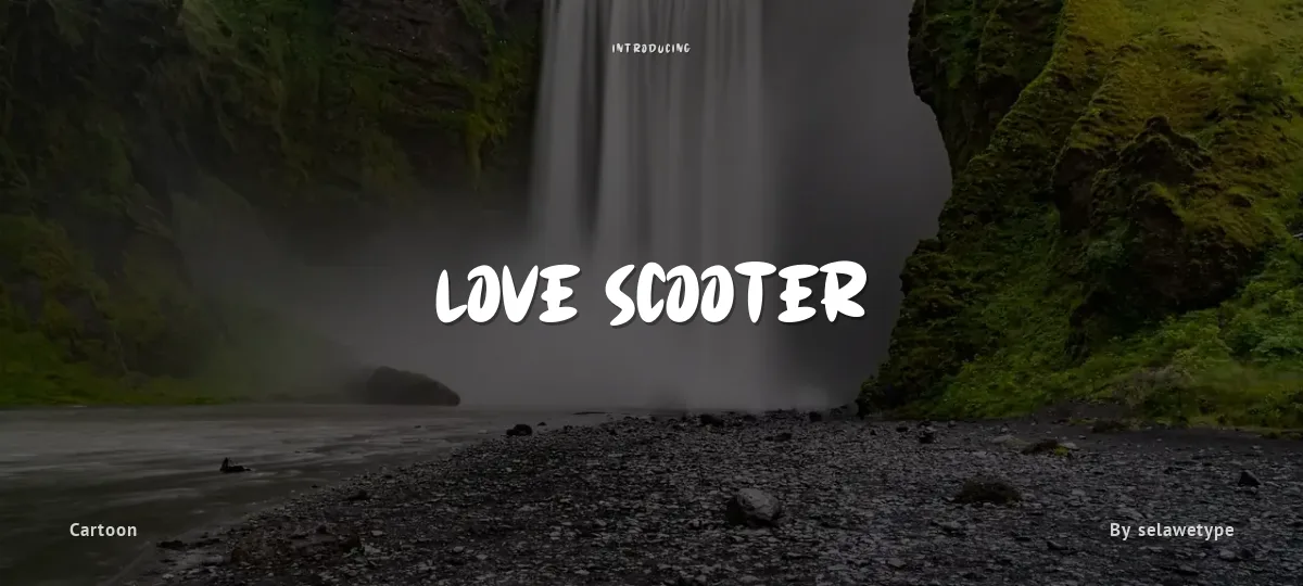 Love Scooter font preview