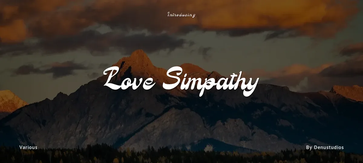 Love Simpathy font preview