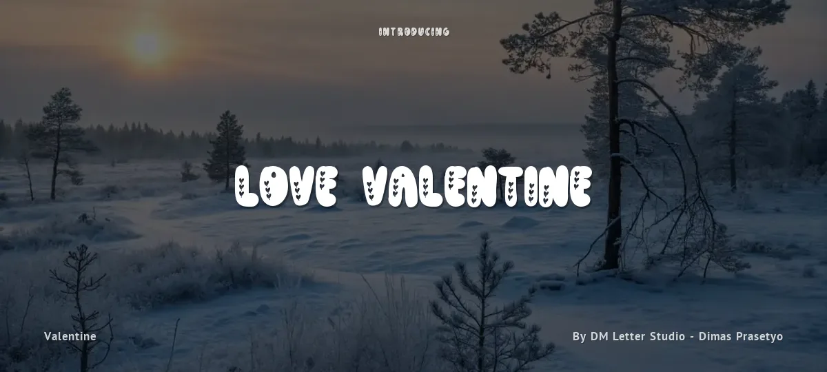 Love Valentine font preview