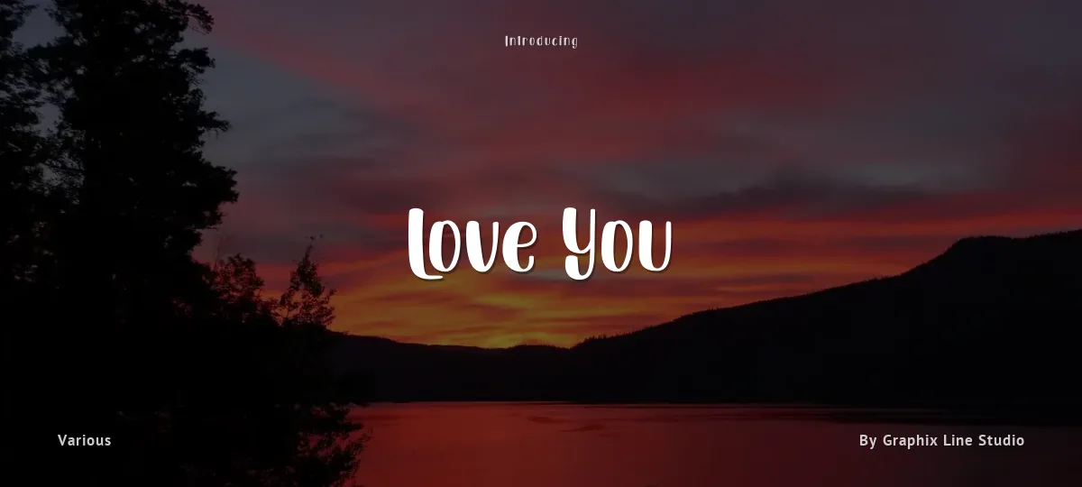 Love You font preview