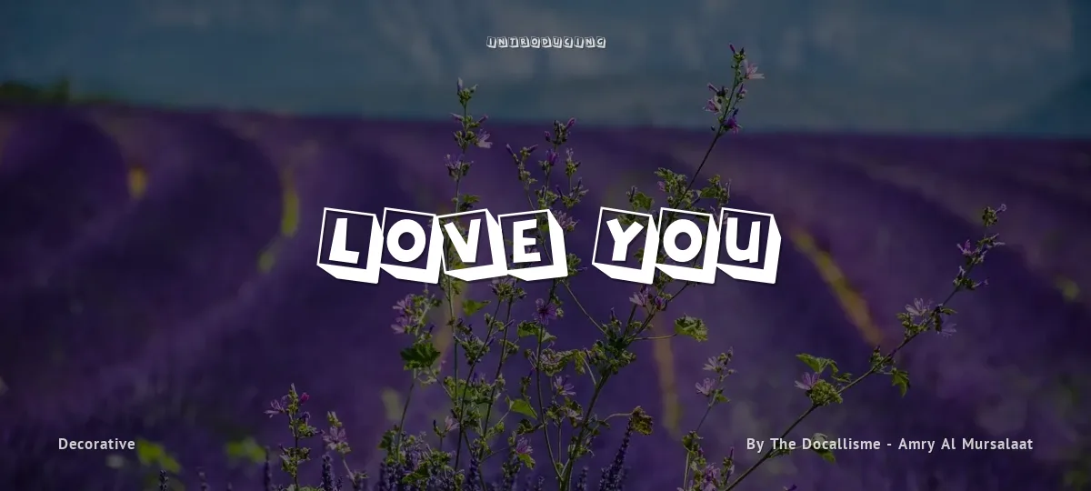 Love You font preview