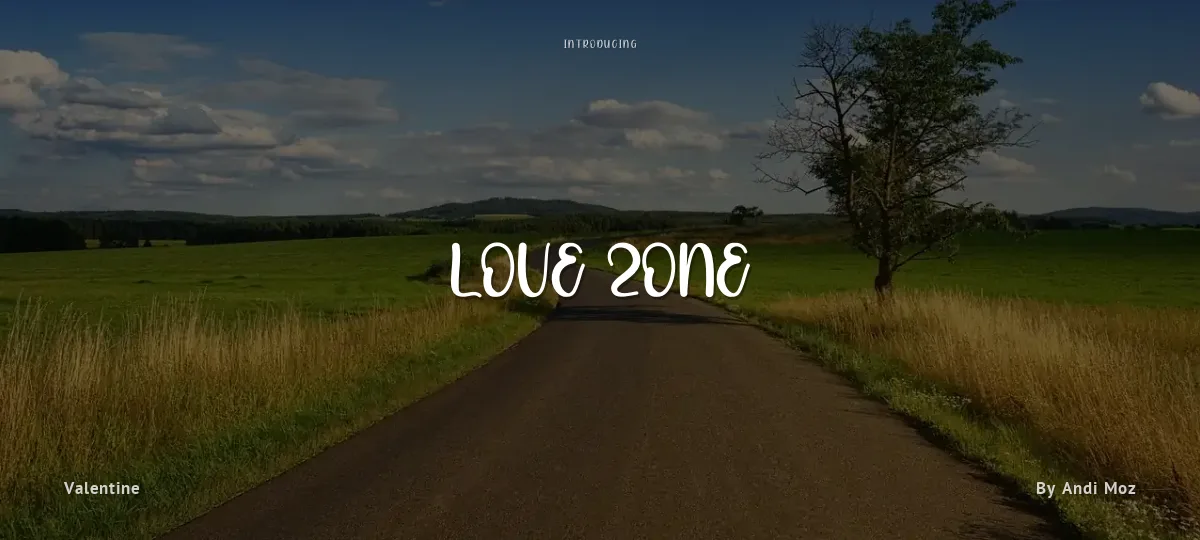 Love Zone font preview
