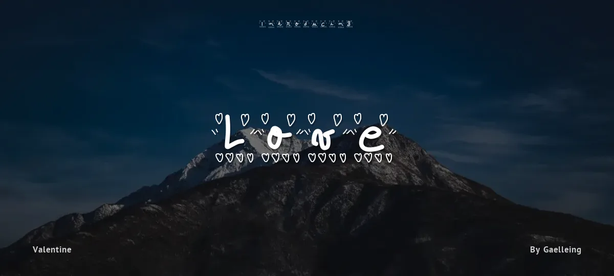 Love font preview