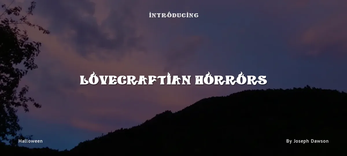 Lovecraftian Horrors font preview