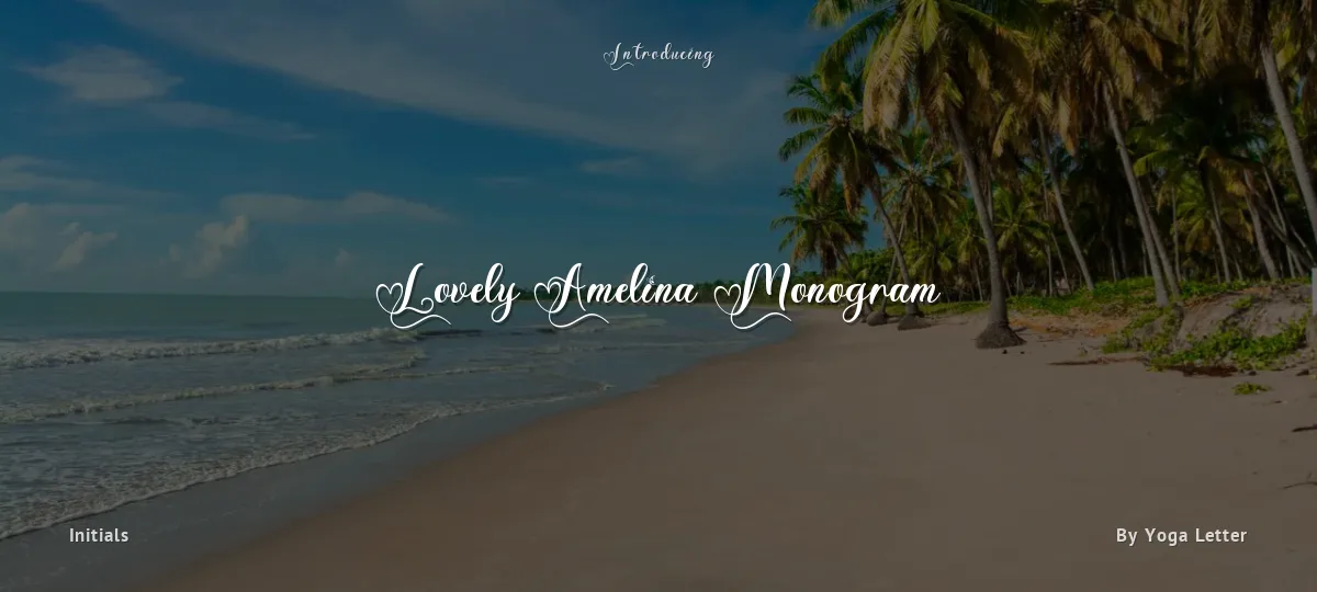Lovely Amelina Monogram font preview