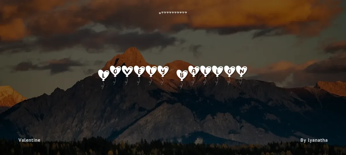 Lovely Ballon font preview
