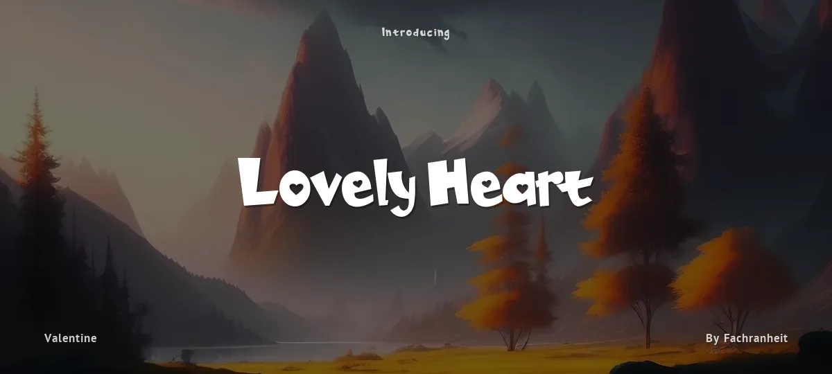 Lovely Heart font preview
