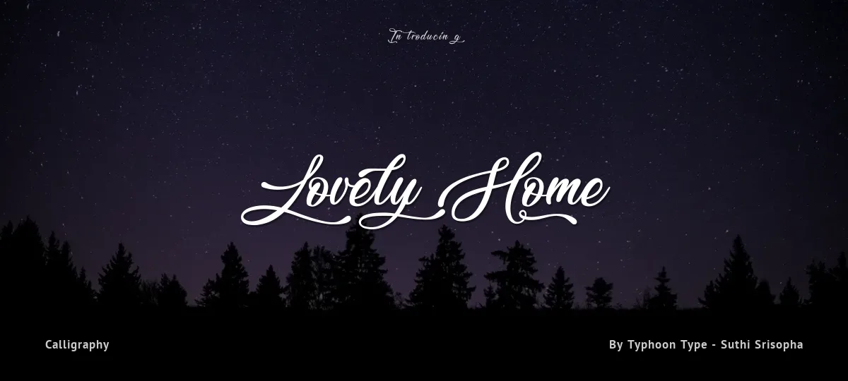 Lovely Home font preview