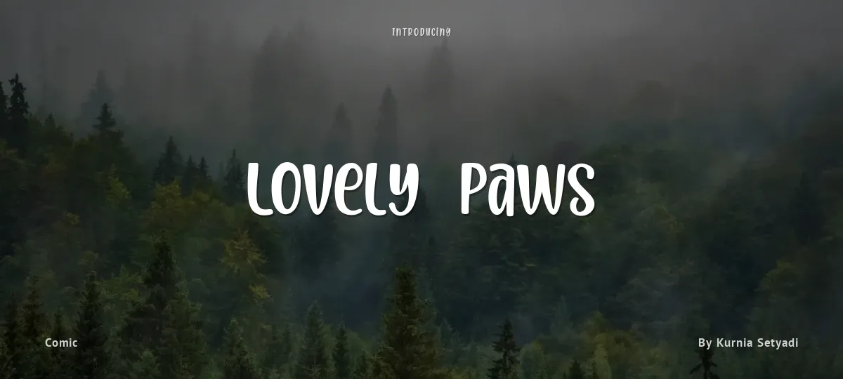 Lovely Paws font preview