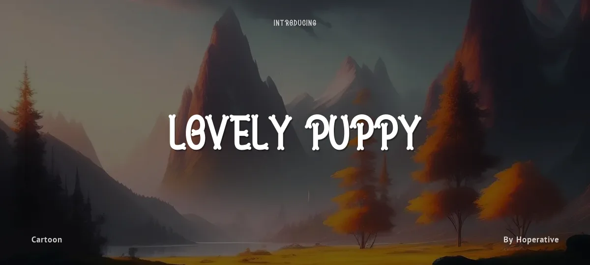 Lovely Puppy font preview